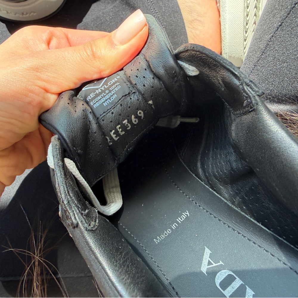 Prada Black and White Men's Sneakers - Picture 3 of 3